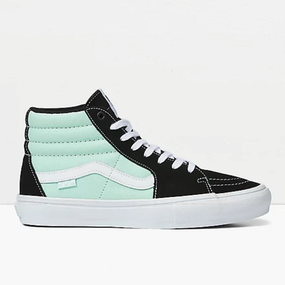 VANS Skate Hi-Mint Green/Black US Mens Size 8.5